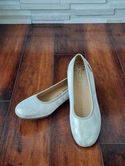 Mephisto Air Relax Ballet Flats Silver Metallic Comfort Shoes Women’s US 10 EU 40