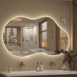 LED Mirror with Lights 40x24 Inch