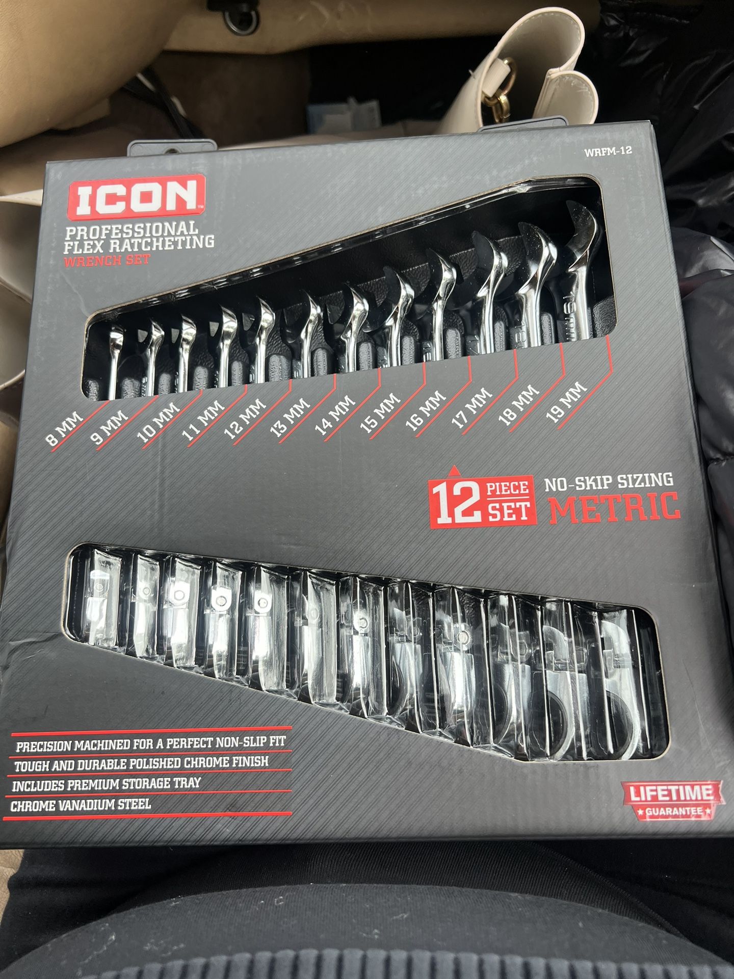 ICON PROFESSIONAL FLEX RATCHETING WRENCH SET 12 Piece Set Metric Sizing