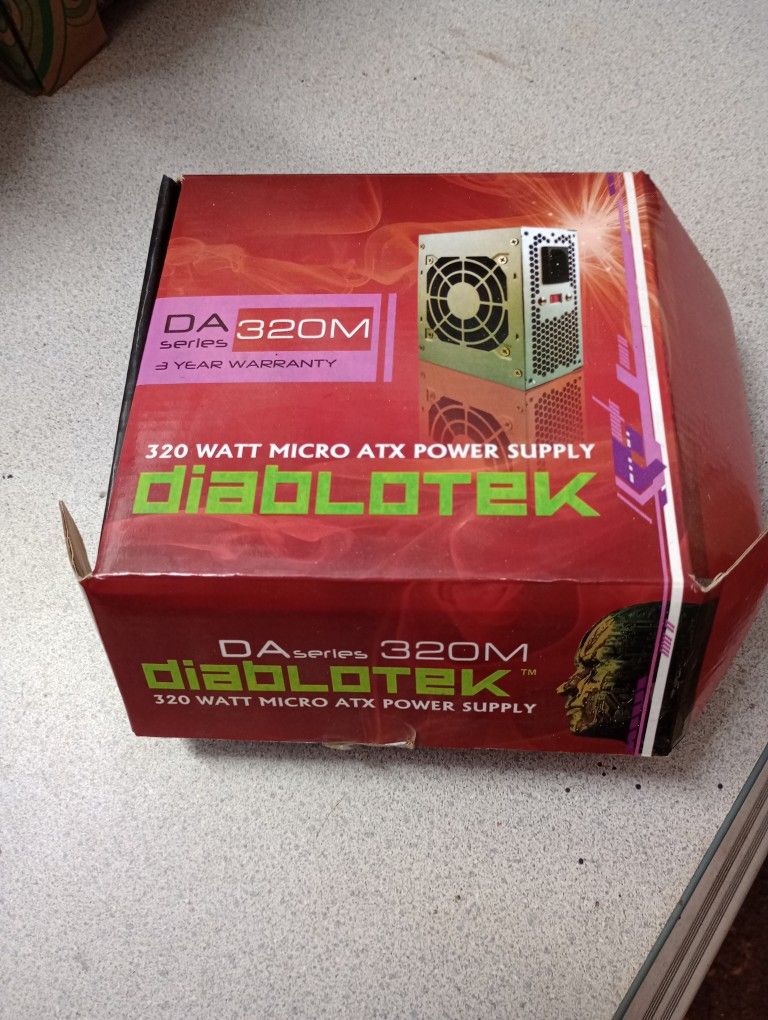 Diablotek PSDA320M 320W Small Form Factor SSF Power Supply Desktop PSU atx