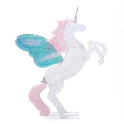 6 ft Cool White LED Unicorn with Wings Holiday Yard Decoration