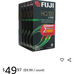 FujiFilm HQ 120 VHS Tapes 20 Total 