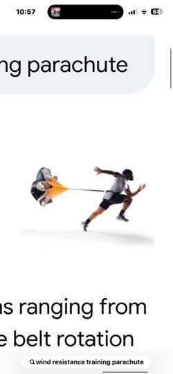 Wind resistance training parachute