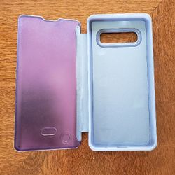 CLEAR VIEW STANDING COVER. For S10 Plus.new .never used.