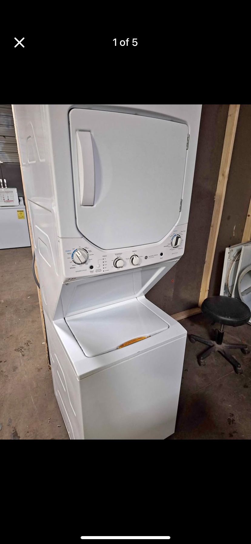 GE 2.3-cu ft Top Load Washer and Electric 4.4-cu ft Dryer