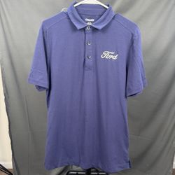Ford Logo Polo Shirt – Men’s Medium – Navy 
