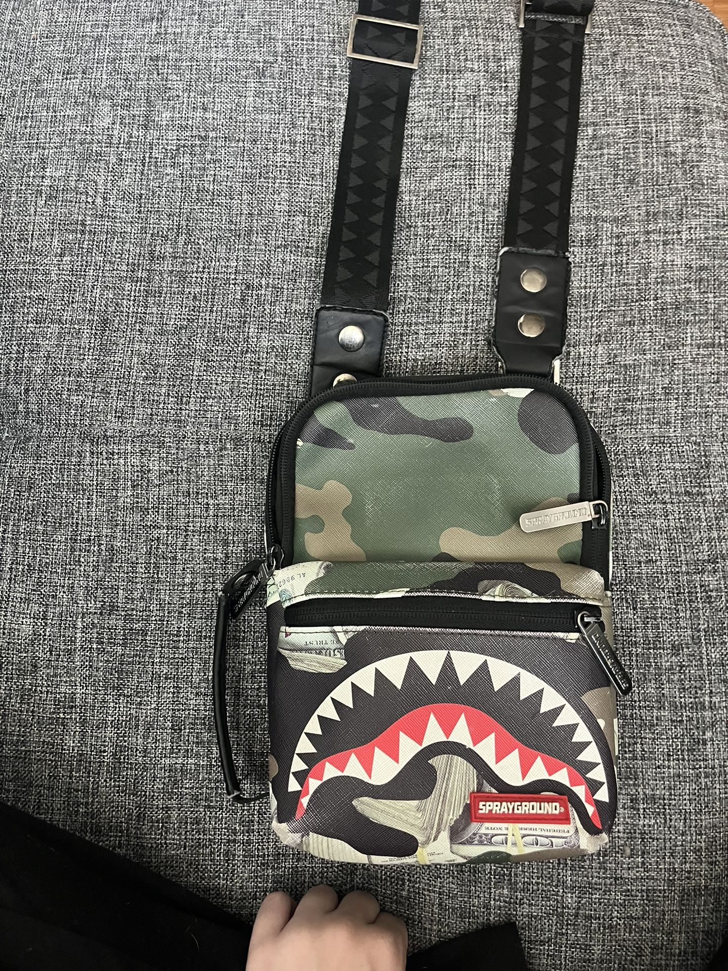 Sprayground Camo Money Shark