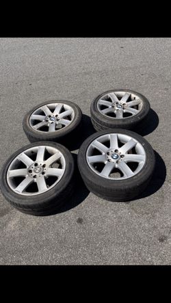 4 - 225/45r17 5x120 5x4.72 Stock Bmw 528 330 328 3 Series Wheels Rims Tires !
