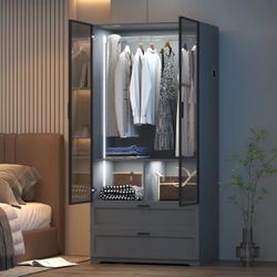 Bubalo Armoire Wardrobe with Human Body Sensor Light $240