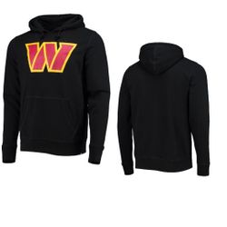 Washington Commanders ‘47 Brand Graphic Hoodie Sweatshirt, Black, Men’s Med NWT 
