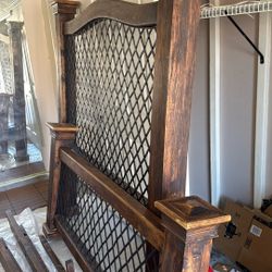 Custom 4 Post And Wrought Iron Bed Frame 