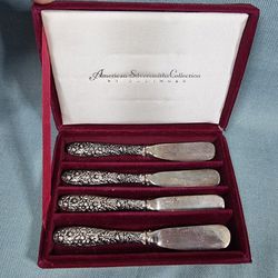 Vintage Godinger Silver Plated American Silversmith Bread & Butter Knife Set
