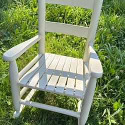 Solid Wood White Child’s Rocking Chair