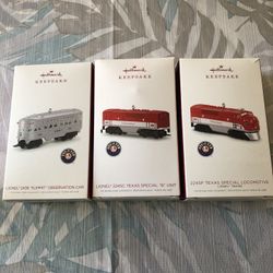 Hallmark Lionel Train Ornaments, Lot Of 3, NEW In Box