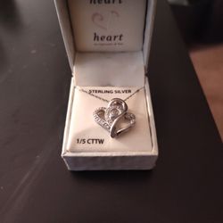 Sterling Silver Heart-shaped Necklace