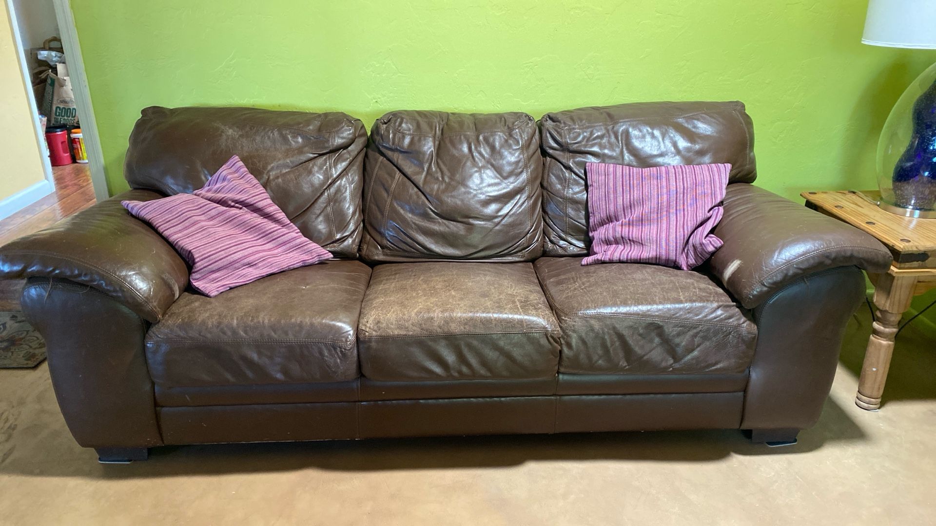 Sleeper Leather Sofa