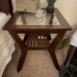 End Tables - Wood/Glass