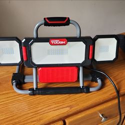 Hyper Tough Multi-Directional LED Work Light 3 Head Corded Dual Outlet Garage/Work Light