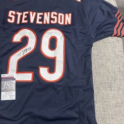 Tyrique Stevenson Signed Autograph Custom Jersey - JSA Coa - Chicago Bears