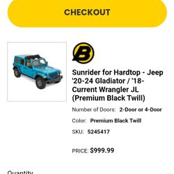 Sunrider For Hardtop Jeep