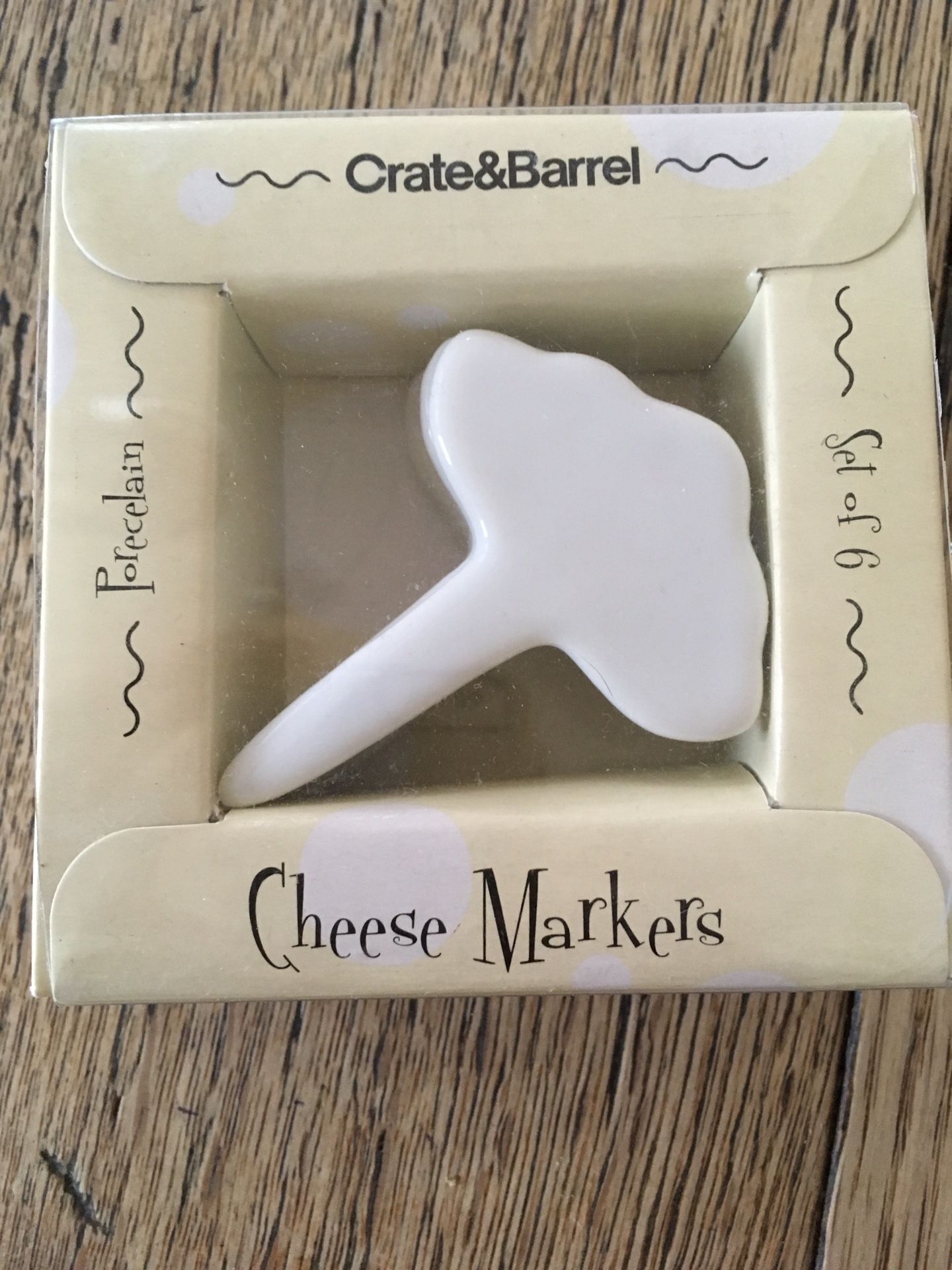 Crate and Barrel cheese label set