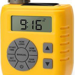 ZUOMENG Sprinkler Timer, Programmable Irrigation Water Timer, Solar/Battery Dual Power (NEW)