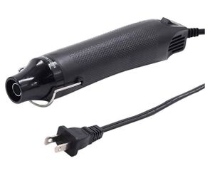 Heat Gun, Hot Air Gun Tools Shrink Gun with Stand For DIY Embossing And Drying Paint Multi-Purpose Electric Heating Nozzle 300W 110V (Black,Black)