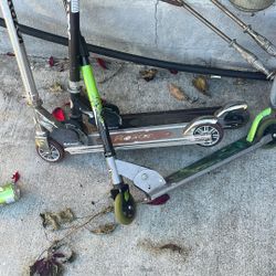 Three Razors Scooters
