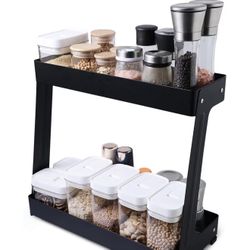 Metal Rack Organizer 2-Tier Metal Kitchen Countertop Organizer