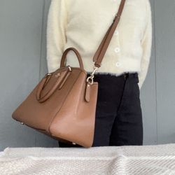 🤎 Coach Structured Crossbody / Satchel – Caramel Brown 🤎