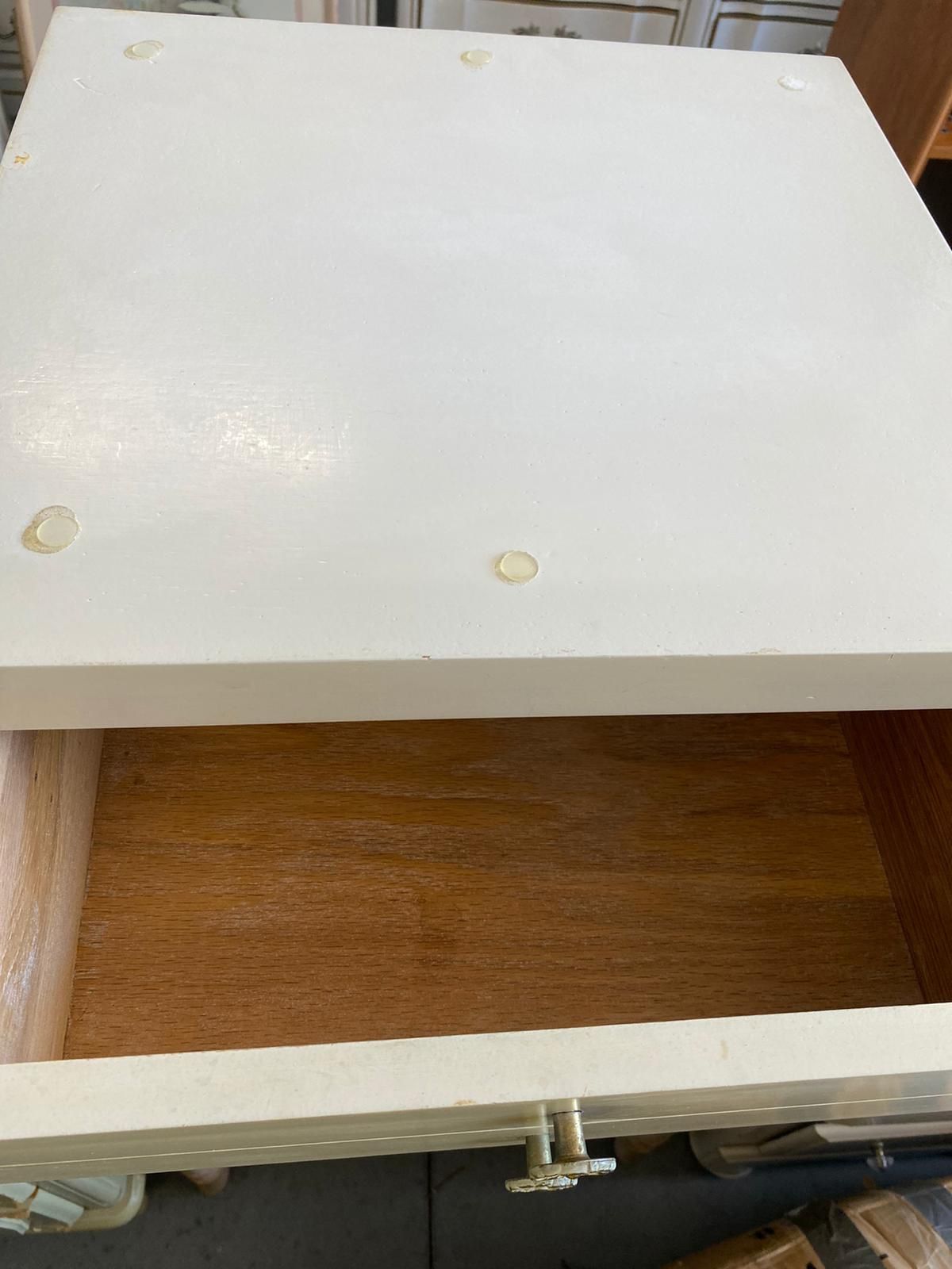 White Nightstand L17" x W16" x H26.5"