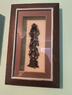 Framed Three Wise Monkeys Art