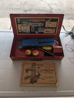 Vintage A.C. Gilbert Erector Set with Box and Manual