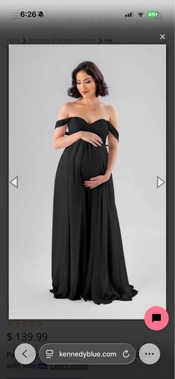 Black maternity bridesmaid dress