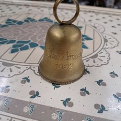 Christmas 1992 finger bell Brass bell