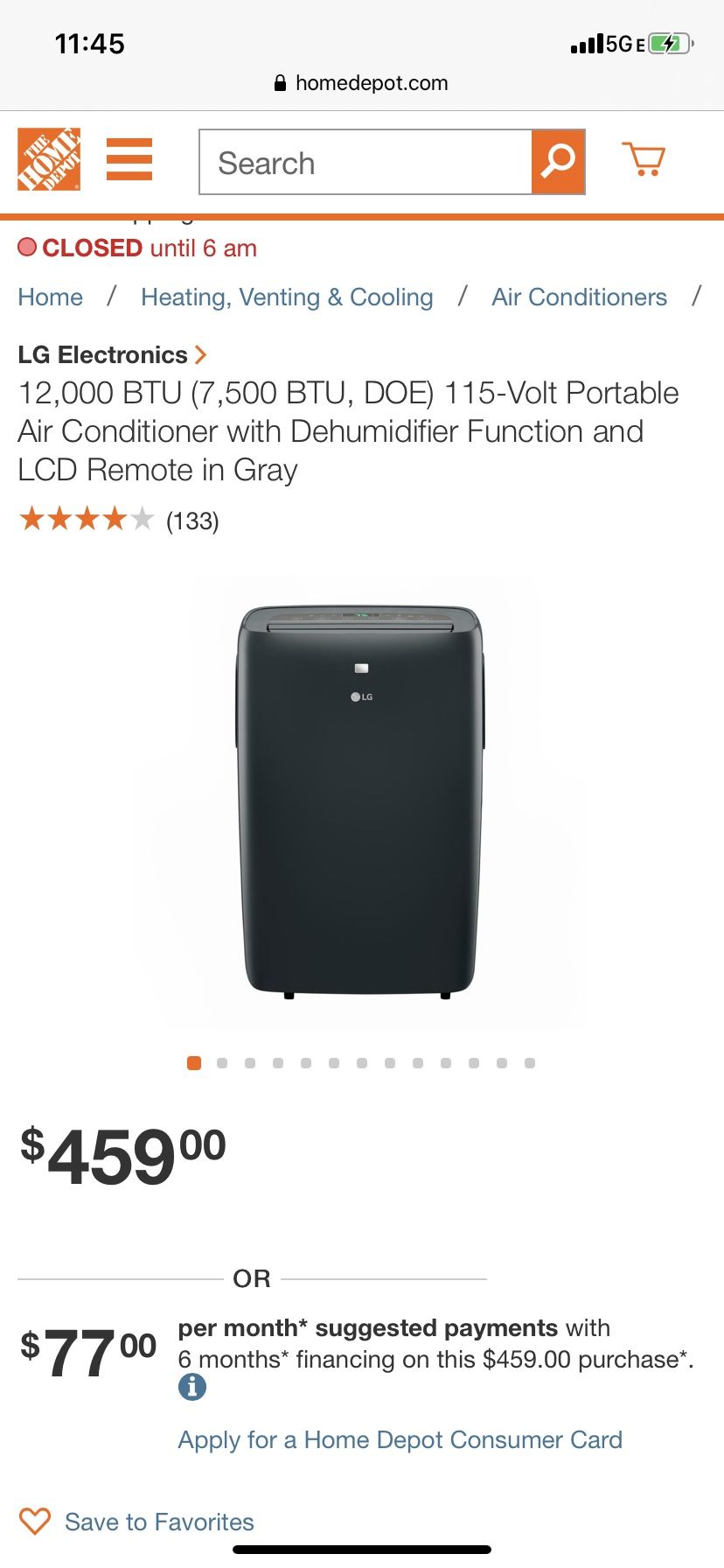 Lg portable ac