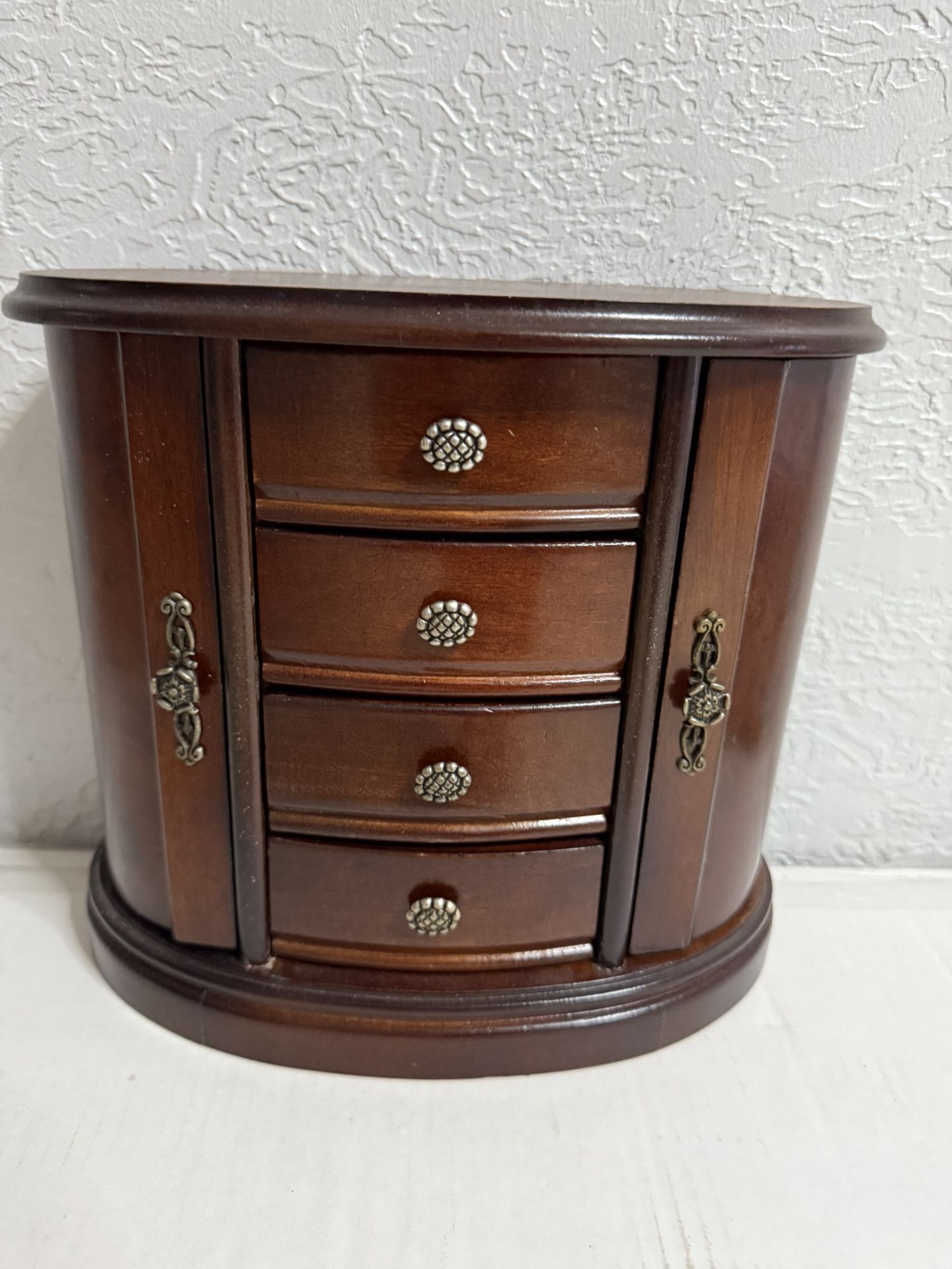 Wood Jewelry Chest Excellent Condition