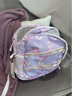 Love Shack Fancy Backpack Happy Thoughts! Purple/ Pink Floral Print