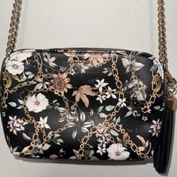 Aldo Floral & Chain Print Crossbody Bag