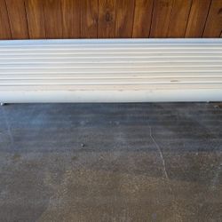White Slatted Indoor Or Garden Bench