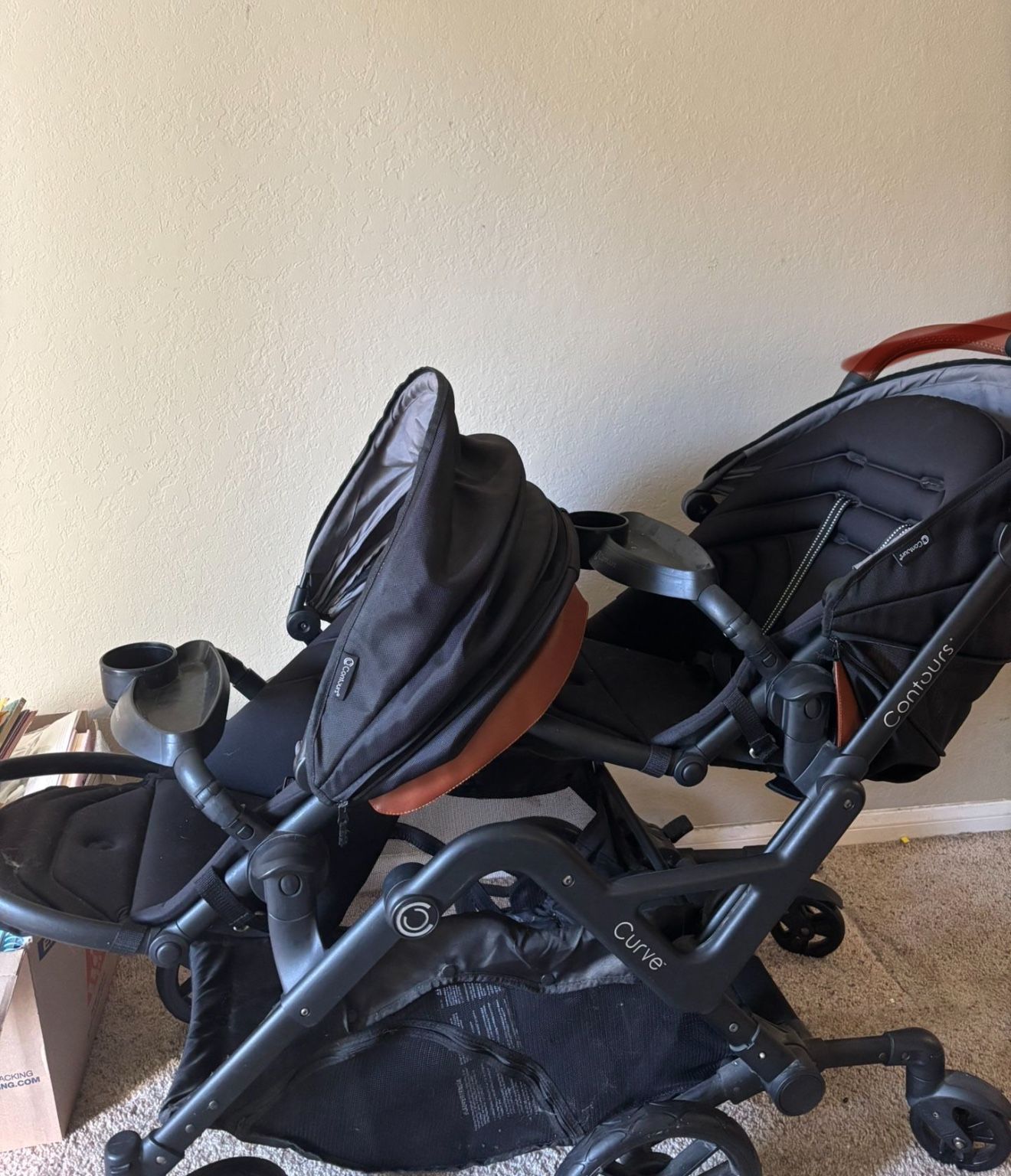 B Lively Britax Double Stroller With Infant Car Seat Contours Curve Double  Stroller