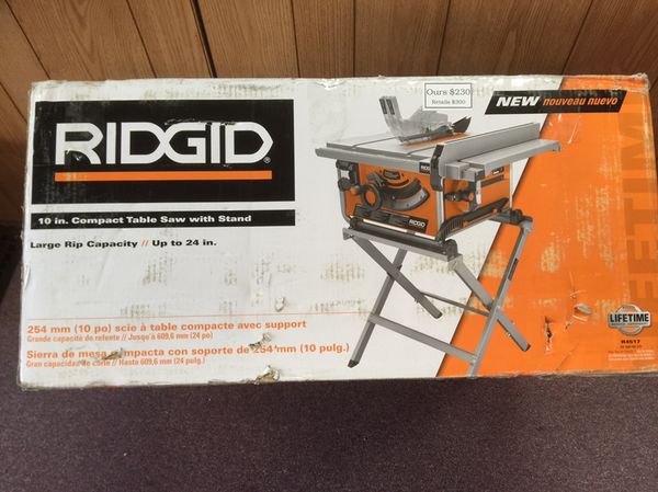 New 10 Ridgid Table Saw W Stand Model R4517 For Sale In Newton Ma Offerup