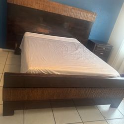 Queen Bed Frame With Night Stand