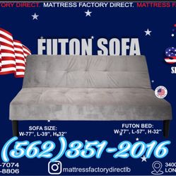 Grey Futon Couch Sofa Convertible Cama 