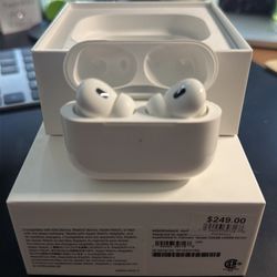Apple AirPods Pro 2nd Gen, W/wireless charging case and box. Like new!