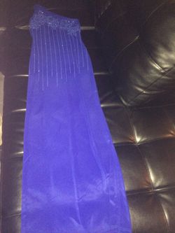 Long royal blue dress size s.