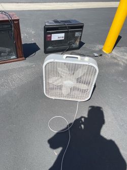 Lasko Box Fan – White Portable Electric Fan