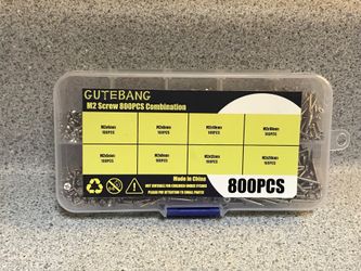 Brand New GUTEBANG 800PCS M2 Screw Assortment Kit with Organizer Box