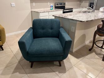 Teal Mid-Century Modern Accent Chair