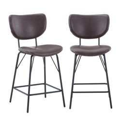 Owen Dark Brown Uph Stool (Set of 2)